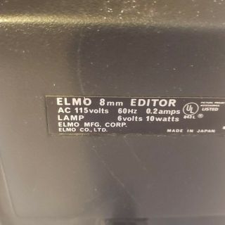 Elmo Editor 912 Dual Type 8mm Film Viewer 8 MADE IN JAPAN vintage 7