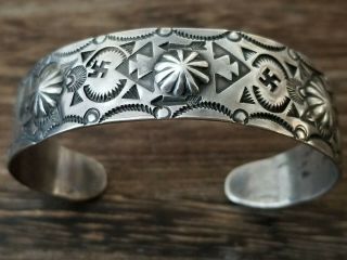 VERY RARE WHIRLING LOGS GARDEN OF THE GODS NATIVE AMERICAN CUFF BRACELET 1920 ' s 11