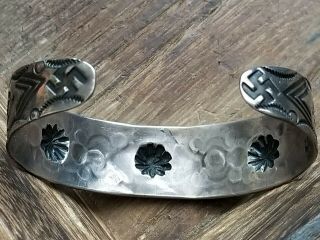 VERY RARE WHIRLING LOGS GARDEN OF THE GODS NATIVE AMERICAN CUFF BRACELET 1920 ' s 9