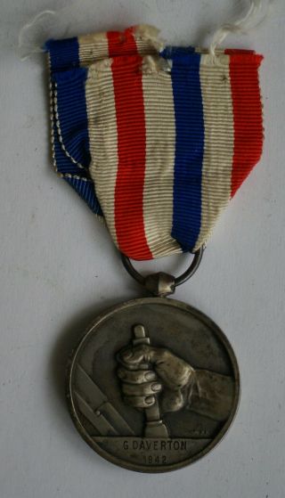 French 2nd Pattern Railway Medal Of Honor In Silver From 1942