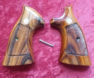 Smith & Wesson S&w Vintage Factory Wood Target Grips K L Frame - Stunning