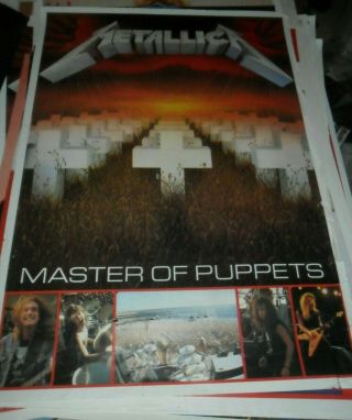 Metallica Promo Vintage Poster Concert Tour Master Of Puppets 1986 80 No T Shirt