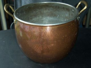 Vintage Ruffoni Italy 14 Quart Copper Soup Stock Pot Saucepan Shape Look