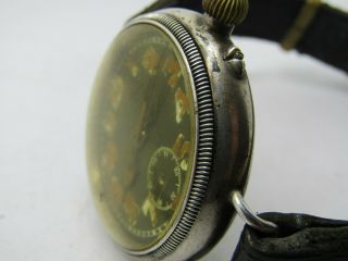 WW1 VINTAGE MILITARY STYLE TRENCH WATCH RUNNING, 3