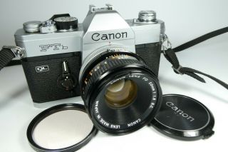 Old Vintage Canon Ftb Ql Slr 35mm Film Camera