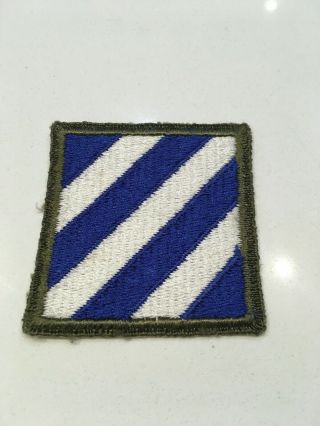 Wwii U.  S.  Army 3rd Third Infantry Division Patch Cut Edge Color Vg