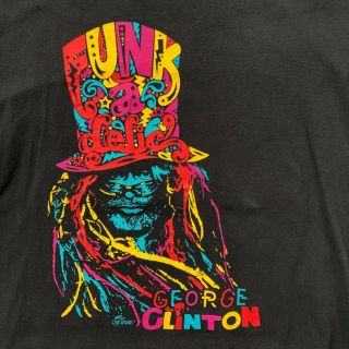 Vintage George Clinton Funkadelic T Shirt Tee Size M Parliament Black Funk Soul