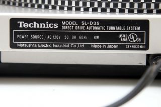 Vintage Technics SL - D35 Direct Drive Automatic Stereo Turntable 9