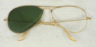 Vintage Gold Bausch And Lomb B&l Ray - Ban Aviator Sunglasses Frames Parts