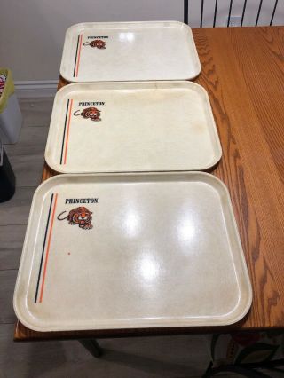 Vintage Princeton University Cafeteria Dining Hall Serving Tray Set Of 3