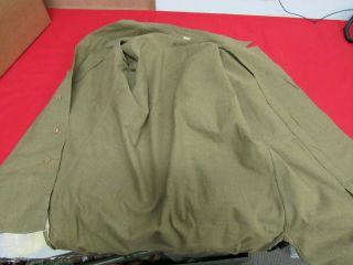 WWII US Army AC 8th AF wool shirt with gas flap 14 - 1/2 by 33. 5