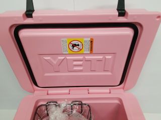 YETI Tundra 35 PINK Cooler -.  RARE bonus Pink Hat 6