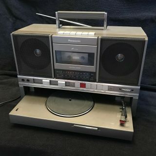 Vintage Rare Panasonic Sg - J500 Am/fm Cassette Turntable Boombox And