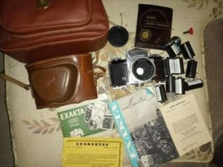 ✅ Vintage Exakta Vx Ihagee Dresden Camera C.  Z.  Jena Lens Tessar 1:2.  8 / F50mm