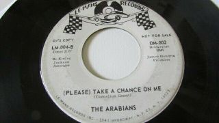 Rare Northern Soul 45 From The Arabians Le - Mans Records Promo You Upset Me Baby