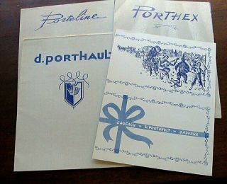 4 Vintage Porthault Linen Catalogs Brochures 43 Pages Hand Embroidered Linens