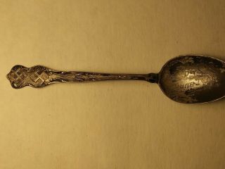 Indian Swastika Good Luck Sterling Silver Souvenir Spoon Frostburg Md