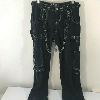 Vintage Tripp Nyc Daang Goodman Womens Size 7 Black Pants Chains