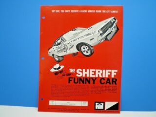 Mpc " The Sheriff Challenger " 1970 Color Single Sided Dealer Flyer