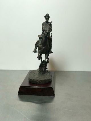 Vintage Trooper of the Plains by Frederic Remington Bronze Regular Signed 4