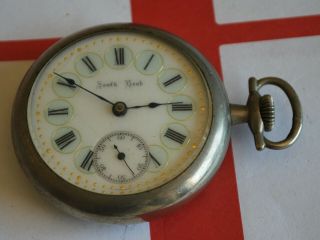 Antique 1904 South Bend 18s Ls/sw 17j Pocket Watch W/multi - Color Dial - - 4 Repair