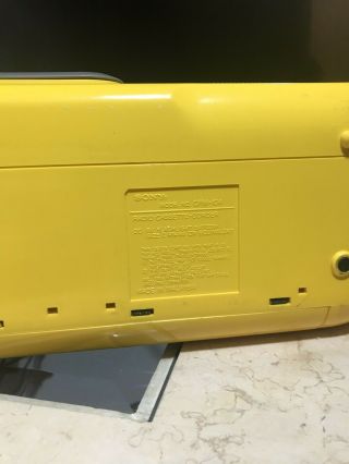 Vintage Sony Sports Yellow Boombox SONY Model CFM - 104 Radio/cassette Player 6
