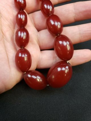 Wonderful Amber Cherry Bakelite Necklace 48 Grams 2