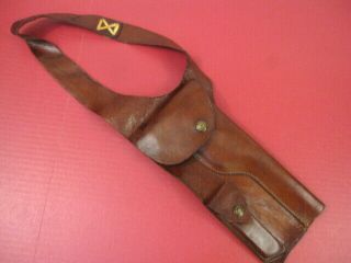 Vintage George Lawrence Leather Shoulder Holster For Colt Woodsman Pistol 6 " Bbl