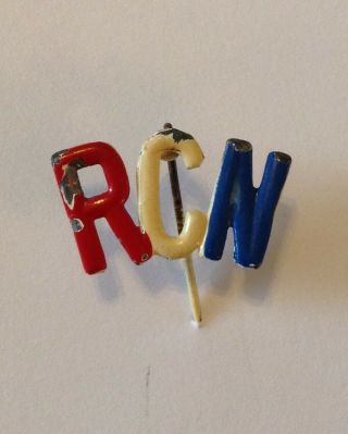 Wwii Ww2 Royal Canadian Navy Rcn Red White And Blue Britain Paint Sweetheart Pin