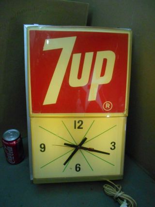 Vintage 7up Soda Vintage Lighted 7 Up Wall Clock
