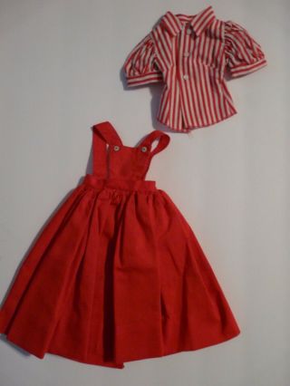 Vintage Madame Alexander Cissy Red Jumper Dress And Top In