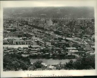 1945 Press Photo Aerial View Of Hiroshima City Rebuilt After The Atomic Bombing