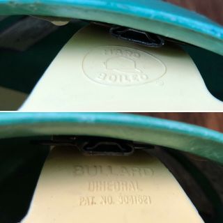 Vintage Bullard 502 Green Fiberglass Hard Hat Helmet w/ Liner,  Shape 11