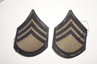 Staff Sergeant Rank Chevrons Woven Twill Patches WWII US Army C1125 2