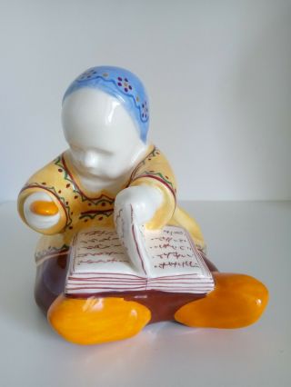 Vintage Berthe Savigny Hb Henriot Quimper Sitting Baby Girl Book Figurine 5 "