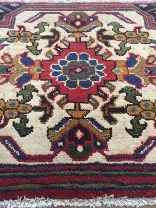 Antique Old Vintage Handmade Wool Rug Carpet Shabby Chic,  Size:1.  5ftby2.  3ft