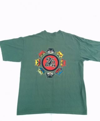 Vtg Green Men’s Felix The Cat 26 Red T - Shirt Single Stitch Rare Size Xl