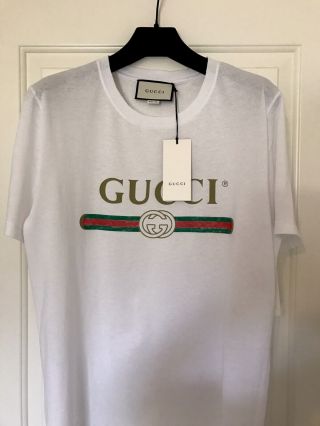 100 Authentic Mens /unisex Gucci 1980 Vintage Print Jersey T Shirt Size M