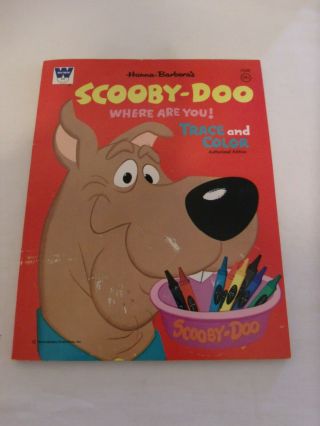 Vintage Scooby - Doo Trace And Color Coloring Book 1971 Hanna - Barberas