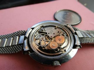 Vintage Mens Hamilton wristwatch 801 stainless running 17J day/date 2