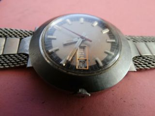 Vintage Mens Hamilton wristwatch 801 stainless running 17J day/date 5