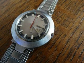 Vintage Mens Hamilton wristwatch 801 stainless running 17J day/date 6