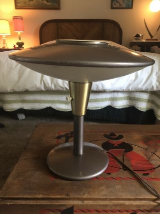 Mid Century Modern Dazor Desk Table Lamp Model 2055,  Vintage Flying Saucer Lamp