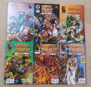 Mortal Kombat Battlewave Comics 1 2 3 4 5 6 1 - 6 Rare Vtg Htf