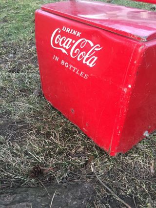 Vintage Coca Cola Cooler Caviler 1950’s 4