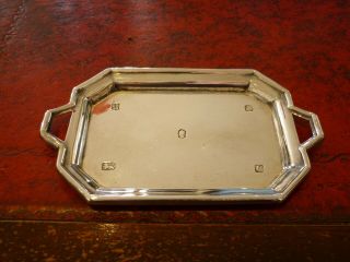 Vintage Miniature English Silver Tea Tray.  Hallmarked Sheffield 1977 Jubilee 51g