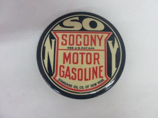 Vintage Advertising Paper Weight Celluloid Socony Oil Gas Standard Oil Co M - 60
