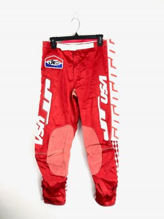 Vintage Jt Racing Motocross Pant Red Retro Mens Bmx Usa Size 34