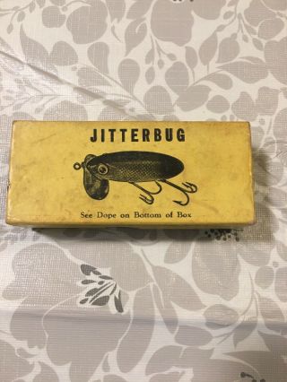 Early Wood 1939 - 40 First Generation Fred Arbogast Jitterbug Fishing Lure & Box 7