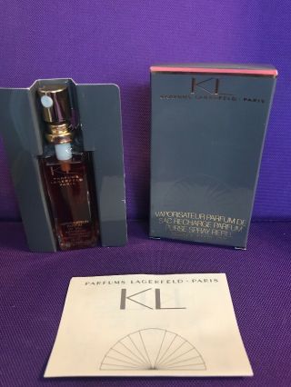 Vintage Karl Lagerfeld Kl Parfum Perfume 1/4 Fl Oz 7.  5 Ml Rare